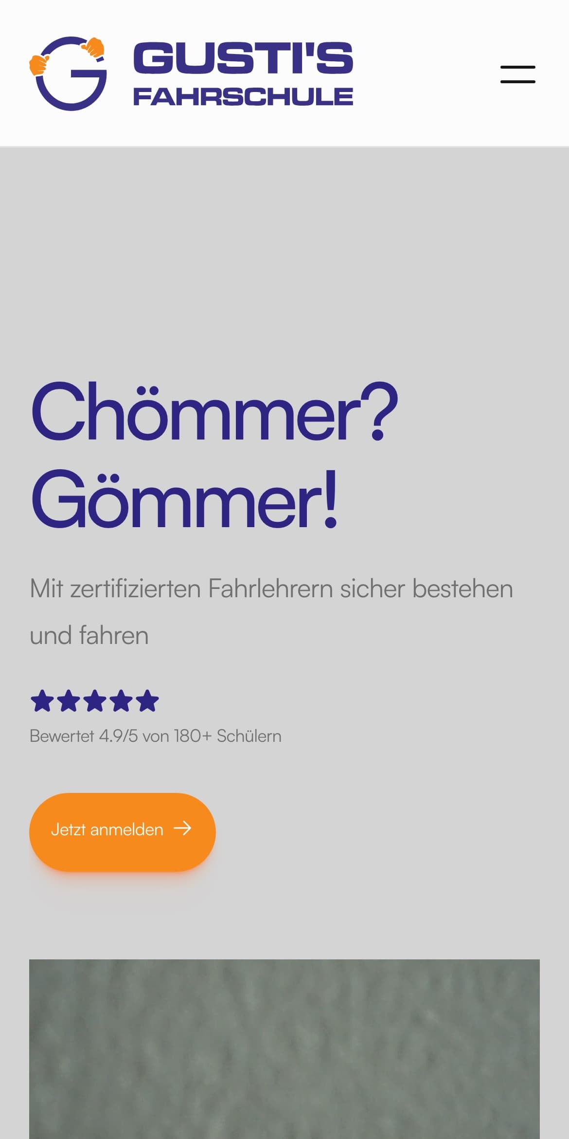 gustisfahrschule.ch auf dem Telefon